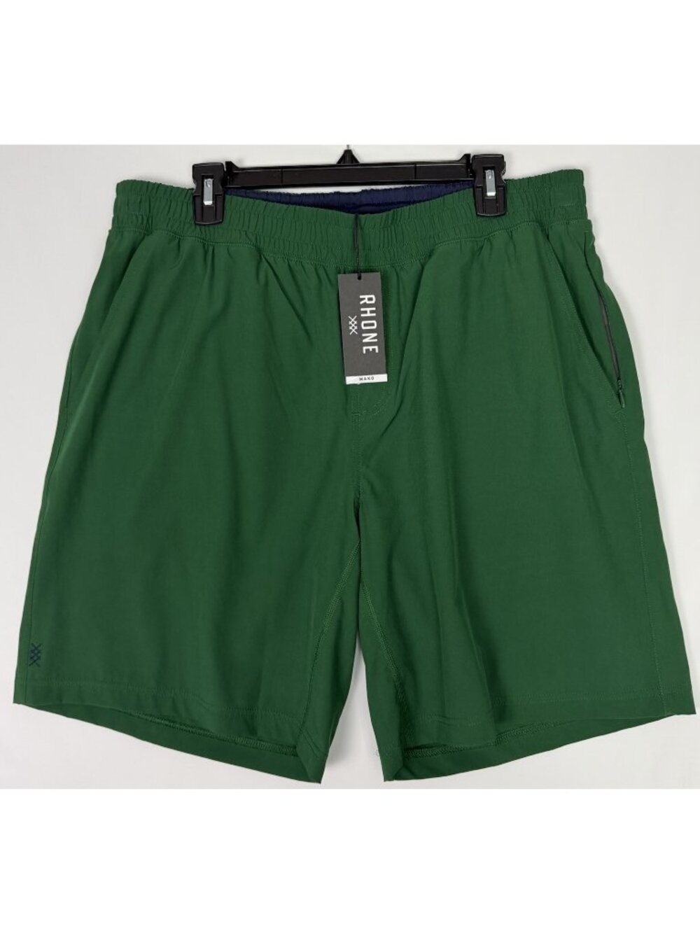 Rhone 9" Mako Short Unlined Men XL Green Athletic Workout Running Gym Stretch